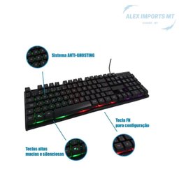 Teclado Gamer Tecrado Com Teclas Altas e Macias Para Pc - 4
