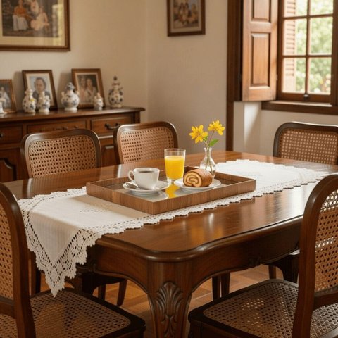 Bandeja Decorativa Espelhada Retangular de Madeira Premium