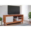 Ver imagem 1 de Rack Bancada P/tv até 55 Pol Grecia 100% Mdf C/ Nichos e Pés 154cm Cinamomo/off White - Permóbili