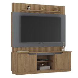 Home Painel Torino Sala para Tv 70 Polegadas com 2 Portas Canelato+3d/grafite/green - 1