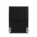 Ver imagem 1 de Cabeceira Estofada Solteiro Carla 90 Cm Corino Preto