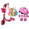 Patinete Infantil 3 Rodas com Cesta Princesas e Kit Proteção - 1