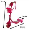 Patinete Infantil 3 Rodas com Cesta Princesas e Kit Proteção - 9