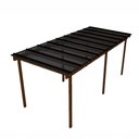 Ver imagem 1 de Kit Policarbonato Fume 6mm 6,00m X 1,50m - Perfis Naturais