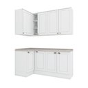 Ver imagem 3 de Lavanderia Modulada 05 Peças 100% MDF com Balcão e Aéreo Canto Reto Branco Hp/Calcare Americana