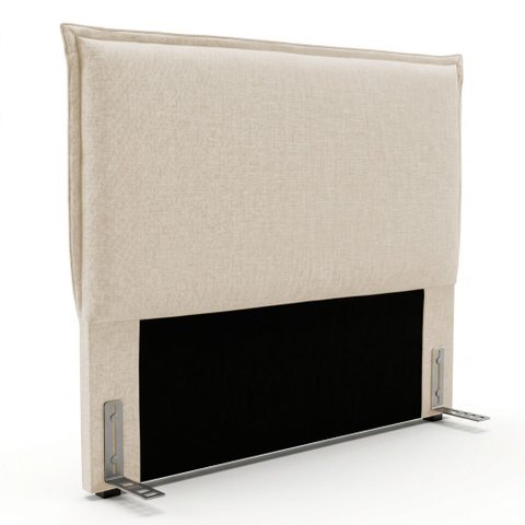 Cabeceira para Cama Box King Size Virella 195cm Moderna com Frame Linho Bege Claro - Desk Design