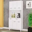 Ver imagem 1 de Armário de Cozinha Cassia 6 Portas 1 Gaveta Branco - Poquema