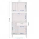 Ver imagem 3 de Armário de Cozinha Cassia 6 Portas 1 Gaveta Branco - Poquema