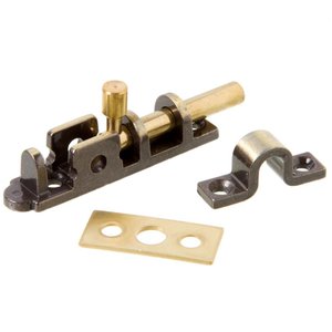 Trinco Universal Zamac 60mm Latonado Oxidado União Mundial 01 Unidade