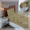 Ver imagem 6 de Kit Roupa Cama Solteiro 100% Algodão 3 Peças Percal 300 Fios Hotel Pousada:avela