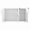 Armário Escritório 120cm 3 Portas e Chave C/ Prateleiras F5 Cor:branco - 6