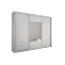 Ver imagem 1 de Guarda Roupa Casal 3 Portas de Correr c/ Espelho e 4 Gavetas Arezzo Plus Branco - Novo Horizonte