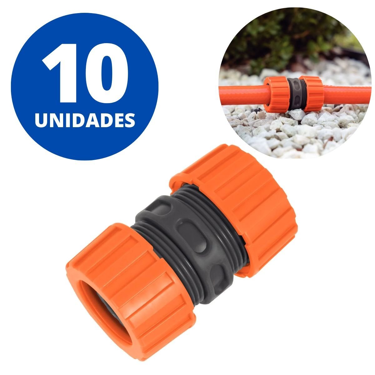 Emenda Ligação Reparadora Extensor Para Mangueira 1/2" | Tramontina | Kit 10 Un - 8