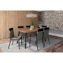 Ver imagem 1 de Mesa Sala Jantar Stellar 160cm+ 6 Cadeiras Duo Preto Carraro
