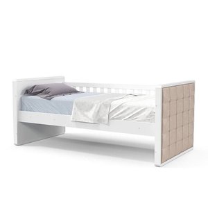 Cama Babá Tutto New com Capitonê Branco Soft - Matic Móveis
