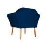 Poltrona Decorativa Amélia Pés Palito Suede Azul Marinho - DS Estofados - 4