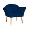 Poltrona Decorativa Amélia Pés Palito Suede Azul Marinho - DS Estofados - 3