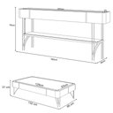 Ver imagem 7 de Conjunto Home C/led, Aparador e Mesa de Centro Rennes Mdf/mdp Cinamomo/off White G26 - Gran Belo