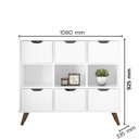 Ver imagem 2 de Nicho Organizador Retro Branco com 6 Gavetas Brancas 108 x 92,5cm - FdECOR