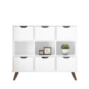 Ver imagem 4 de Nicho Organizador Retro Branco com 6 Gavetas Brancas 108 x 92,5cm - FdECOR