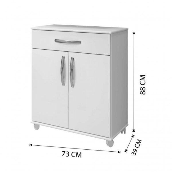 Conjunto Balcão de Cozinha 2 Portas 1 Gaveta e Armário Aéreo 2 Portas Arte Móveis - 6