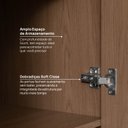 Ver mais imagens de Kit Guarda Roupas 7 Portas com LED e Cômoda Seringal CabeCasa MadeiraOriginals Marrom/Nogal