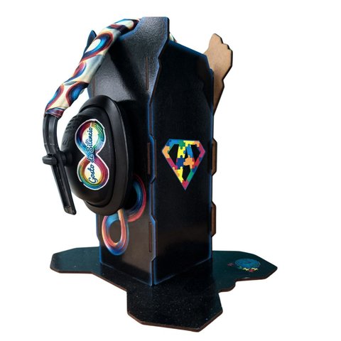 Abafador de Ruido Preto para Autistas 12 Db com Suporte Infinity Blue Decorativo
