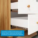 Ver imagem 5 de Quarto de Bebê Completo Junior Uli 3 Portas 7 Gavetas 100% MDF Branco Brilho/Amêndoa - Móveis Peroba