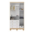Ver imagem 3 de Quarto de Bebê Completo Junior Uli 3 Portas 7 Gavetas 100% MDF Branco Brilho/Amêndoa - Móveis Peroba