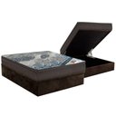 Ver imagem 1 de Cama Box Baú Casal: Colchão Molas Ensacadas Ortobom Superpocket Fort Tech Iso + Base Crc Suede
