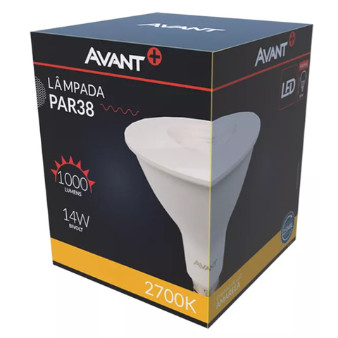Lâmpada Led Avant Par38 14w 1000 Lúmens E27 Bivolt 2700 K - Branco Quente