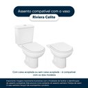 Ver imagem 4 de Assento Sanitário com Amortecedor Riviera Branco para Vaso Celite com Ferragem Dourada
