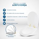 Ver imagem 5 de Assento Sanitário com Amortecedor Riviera Branco para Vaso Celite com Ferragem Dourada