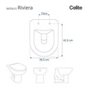 Ver imagem 3 de Assento Sanitário com Amortecedor Riviera Branco para Vaso Celite com Ferragem Dourada