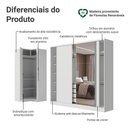 Ver imagem 5 de Guarda-roupa Modulado Neo + Guarda-roupa Royale 3 Portas de Correr com Espelho Branco Madesa