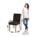 Ver mais imagens de Conjunto Mesa de Jantar C/6 Cadeiras, Aparador e Buffet -Nature/Off White/Marrom