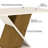 Conjunto Mesa de Jantar C/6 Cadeiras, Aparador e Buffet -Nature/Off White/Marrom - 2