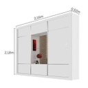 Ver imagem 4 de Guarda-Roupa 3 Portas e Espelho Curitiba Gold Espresso Móveis