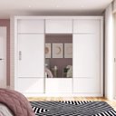 Ver imagem 1 de Guarda-Roupa 3 Portas e Espelho Curitiba Gold Espresso Móveis