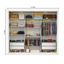 Ver imagem 6 de Guarda-Roupa 3 Portas e Espelho Curitiba Gold Espresso Móveis