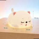 Ver imagem 3 de Luminária Abajur Led Gatinho Pet Recarregável Rgb Silicone Infantil Luz Noturna Touch Usb