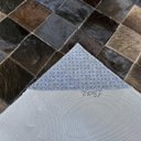 Ver imagem 3 de Tapete de couro marrom café 1,50x2,00 sem borda pç 10x10cm