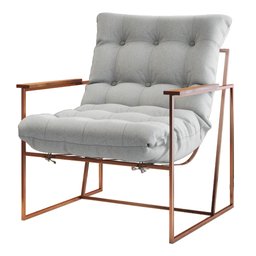 Poltrona M03 Mais Decor Cobre/linho Cinza - 9