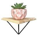 Ver imagem 2 de Kit 4 Mãos Francesas Pequenas Triangulares Suportes Aramados Estilo Industrial Preto Fosco