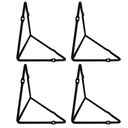 Ver imagem 6 de Kit 4 Mãos Francesas Pequenas Triangulares Suportes Aramados Estilo Industrial Preto Fosco