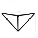 Ver imagem 3 de Kit 4 Mãos Francesas Pequenas Triangulares Suportes Aramados Estilo Industrial Preto Fosco