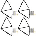 Ver imagem 5 de Kit 4 Mãos Francesas Pequenas Triangulares Suportes Aramados Estilo Industrial Preto Fosco