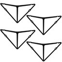 Ver imagem 1 de Kit 4 Mãos Francesas Pequenas Triangulares Suportes Aramados Estilo Industrial Preto Fosco