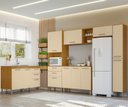 Ver imagem 1 de Cozinha Completa Modulada 6 Peças sem Tampo Bege Carvalho Americano Off White Íris