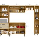 Ver imagem 4 de Cozinha Completa Modulada 6 Peças sem Tampo Bege Carvalho Americano Off White Íris